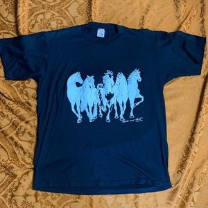 Vintage 80s Linda Lori heads and tails t-shirt